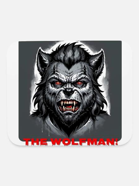 Fierce Werewolf Graphic Tee Design - Mouse pad Horizontal - white - Front
