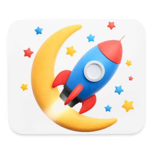 Rocket to the Crescent Moon - Mouse pad Horizontal