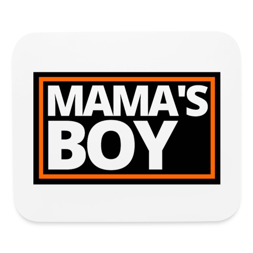 MAMA's Boy (Motorcycle Black, Orange & White Logo) - Mouse pad Horizontal