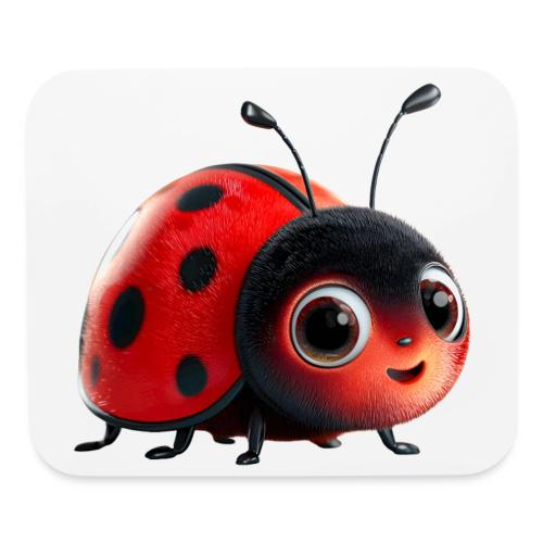 Adorable Cartoon Ladybug with Big Eyes - Mouse pad Horizontal