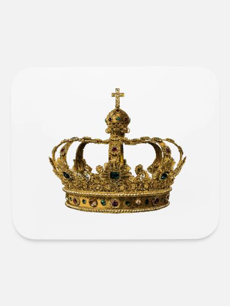 Golden Jewel Crown - Mouse pad Horizontal - white - Front