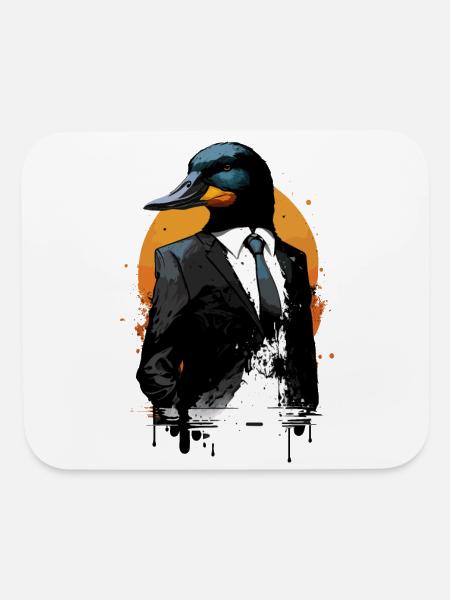 Duck - Mouse pad Horizontal - white - Front