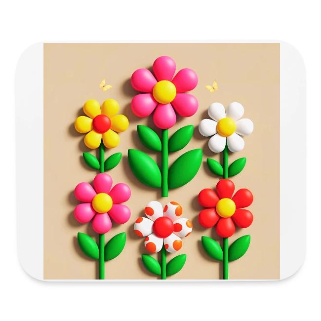 3D Flowers and Butterflies in Amber, Floral Design