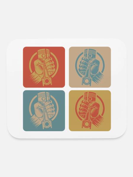 Screwdriver Power Retro Style - Mouse pad Horizontal - white - Front