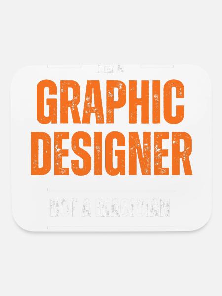 Graphic Designer Not A Magician - Mouse pad Horizontal - white - Front