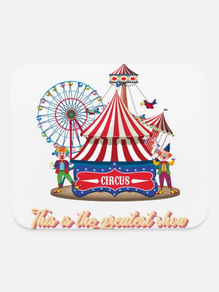 Circus-this is the greatest show - Mouse pad Horizontal - white - Front
