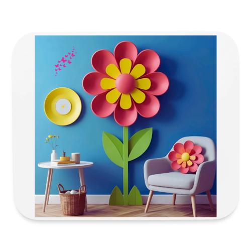 Flower design and harmony of environmental well-be - Mouse pad Horizontal