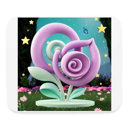 Lila Bloom | Double Floral Eco-Inspired Art - Mouse pad Horizontal