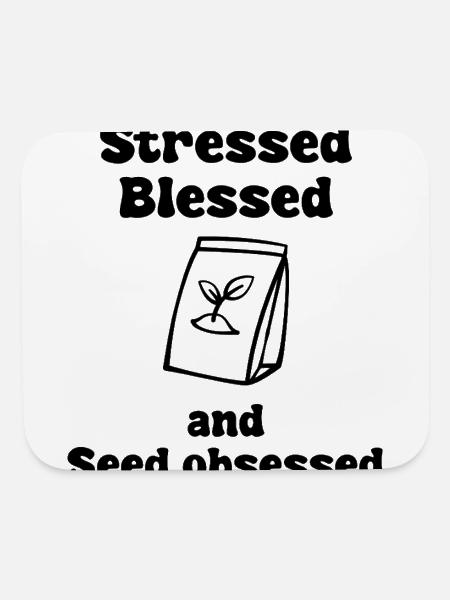Seed Obsessed - Mouse pad Horizontal - white - Front