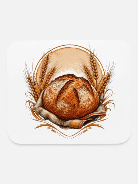 Artisan Sourdough Baker Rustic - Mouse pad Horizontal - white - Front