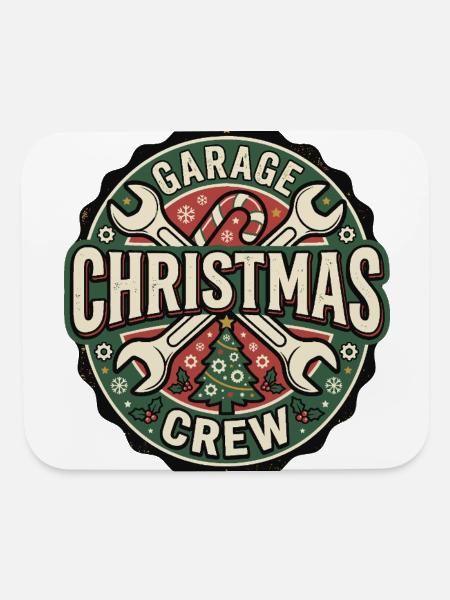 Garage Christmas Crew Badge - Mouse pad Horizontal - white - Front