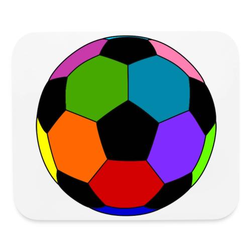 Multi-colored soccer ball - Mouse pad Horizontal