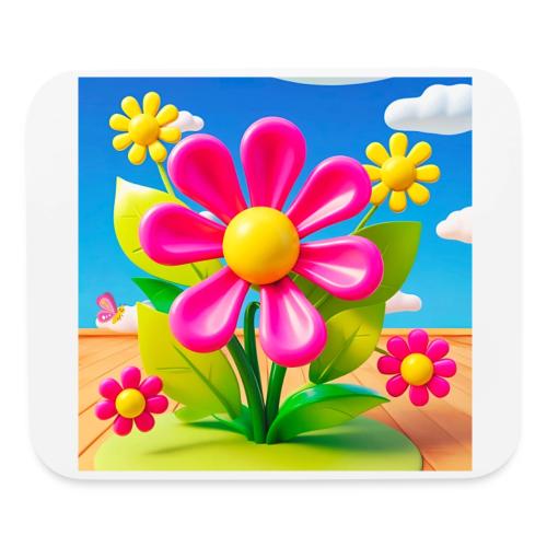 Pink Floral Peace | Sky & Nature Design - Mouse pad Horizontal
