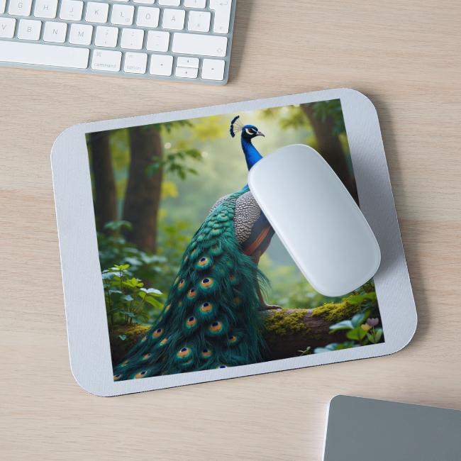 Majestic Peacock in Enchanted Forest