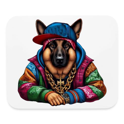 German Shepherd The Rapper Drawing - Mouse pad Horizontal