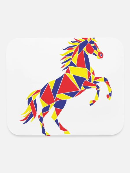 Horse Colors - Mouse pad Horizontal - white - Front