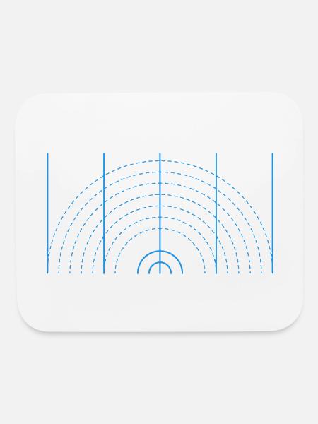 Concentric Blue Arc Alien Pattern - Mouse pad Horizontal - white - Front