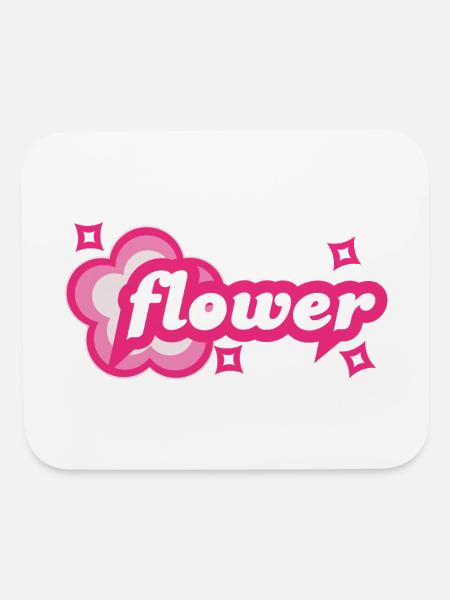 Vibrant Pink Flower Cloud Design - Mouse pad Horizontal - white - Front