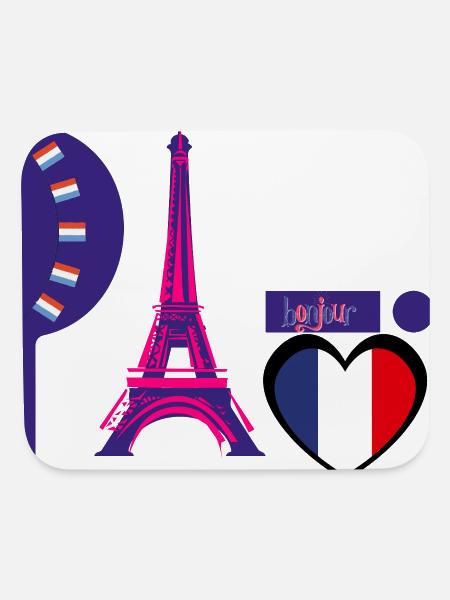 paris france  - Mouse pad Horizontal - white - Front