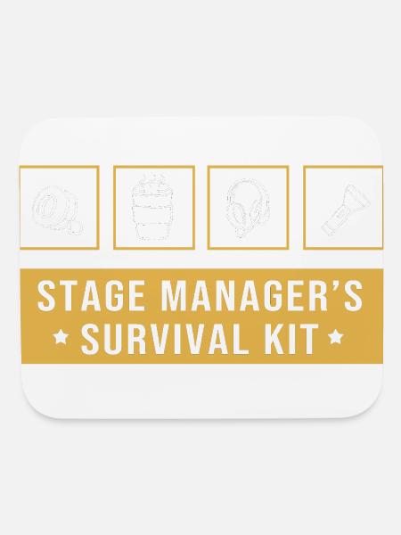 Drama Theater Stage Manager - Mouse pad Horizontal - white - Front