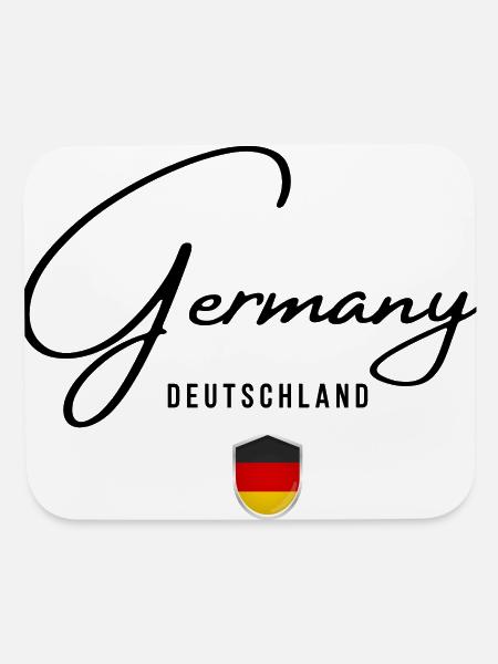 Flag of Germany, I love Germany - Mouse pad Horizontal - white - Front