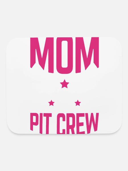 Mom Pit Crew Racing Checker Flags - Mouse pad Horizontal - white - Front