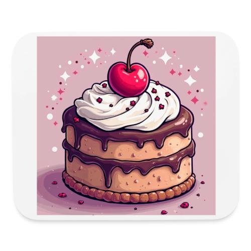Cherry‑Topped Celebration Cake Design - Mouse pad Horizontal