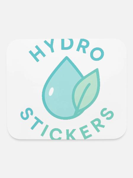 HydroLeaf Water Drop Logo - Mouse pad Horizontal - white
