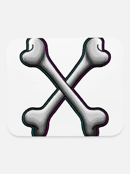 Crossed Bones - Mouse pad Horizontal - white - Front
