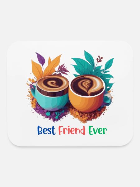 Best Friend Ever! Coffee is the best friend! - Mouse pad Horizontal - white - Front