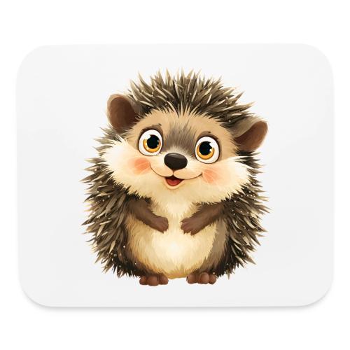 Smiling Cartoon Hedgehog with Joyful Expression - Mouse pad Horizontal