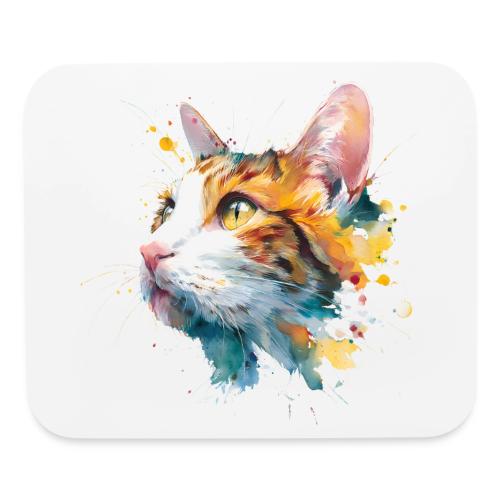 Cat: Feline Ink Burst - Mouse pad Horizontal