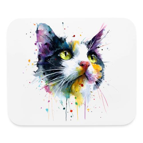 Cat: Painted Purr Expression - Mouse pad Horizontal