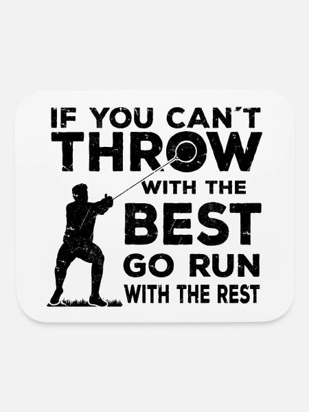 hammer throwing - Mouse pad Horizontal - white - Front