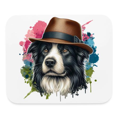 Cute Border Collie Splash Art - Mouse pad Horizontal