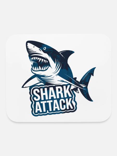 Shark Attack Sea Lovers - Mouse pad Horizontal - white - Front