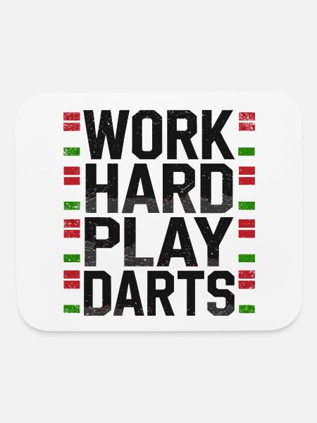 Work Hard Play Darts Darts player Darts sport - Mouse pad Horizontal - white - Front