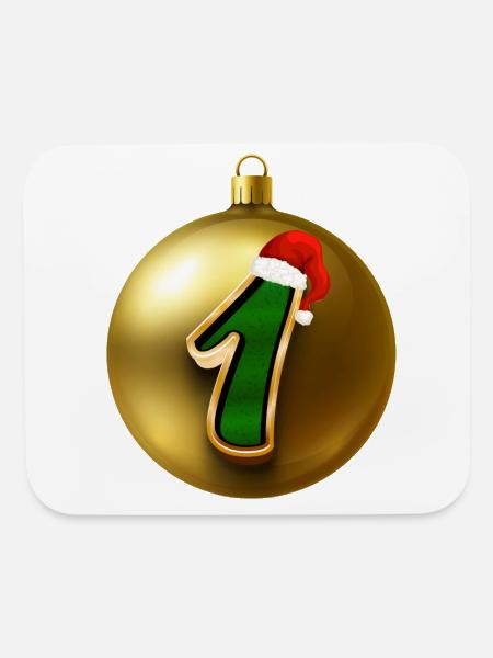 1st Christmas Bday Party - Xmas Number One - Mouse pad Horizontal - white - Front