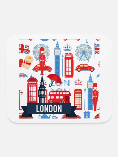 London - Mouse pad Horizontal - white - Front