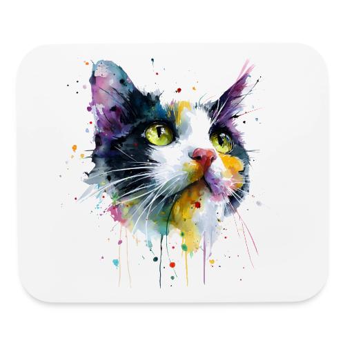 Cat: Painted Purr Expression - Mouse pad Horizontal