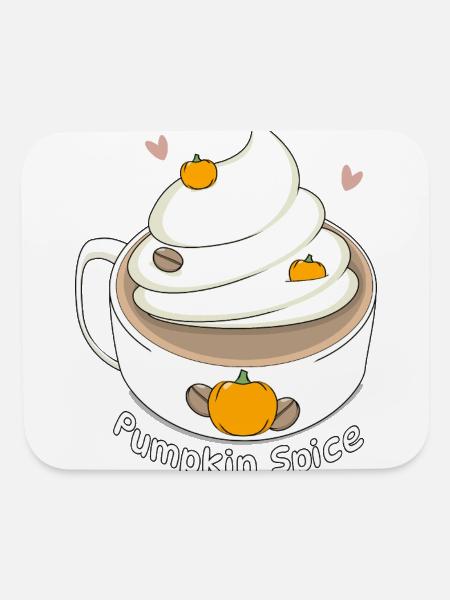 Pumpkin Spice (White Font) - Mouse pad Horizontal - white