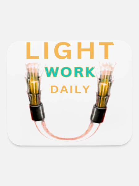 Light_Work_Daily_-_sized - Mouse pad Horizontal - white