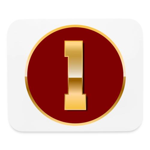Number 1 in Gold Varsity Font - Mouse pad Horizontal