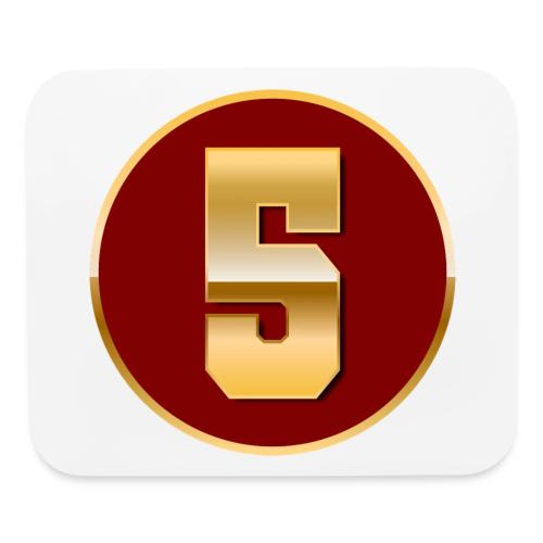 Number 5 in Gold Varsity Font - Mouse pad Horizontal