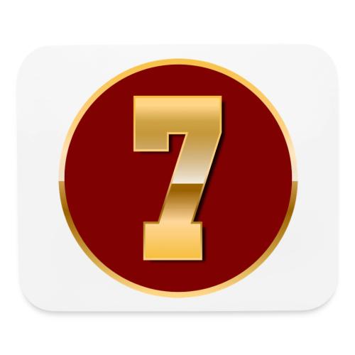 Number 7 in Gold Varsity Font - Mouse pad Horizontal