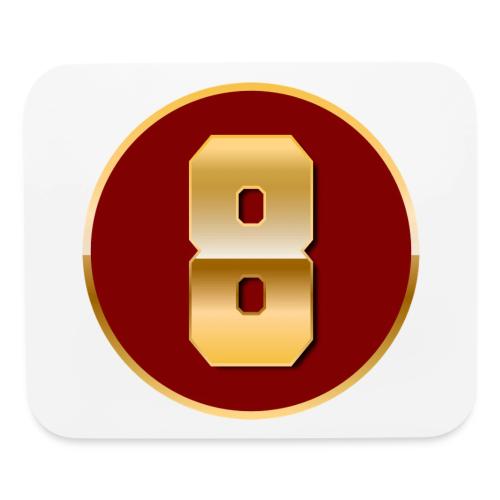 Number 8 in Gold Varsity Font - Mouse pad Horizontal