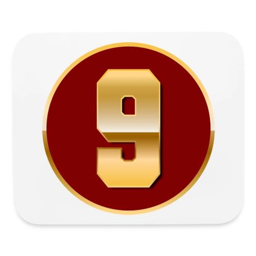 Number 9 in Gold Varsity Font - Mouse pad Horizontal