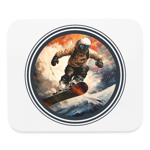 Snowboarding Elevation - Mouse pad Horizontal