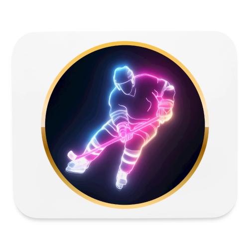 Hockey: Neon Ice Striker - Mouse pad Horizontal