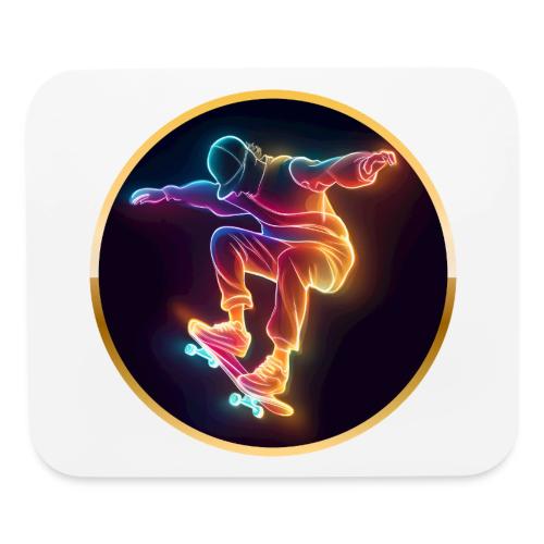 Skateboarding: Midnight Neon Skater - Mouse pad Horizontal